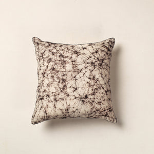 Beige - Pure Cotton Hand Batik Cushion Cover (16 x 16 in)