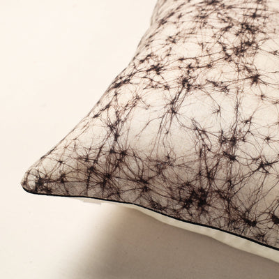 Beige - Pure Cotton Hand Batik Cushion Cover (16 x 16 in)