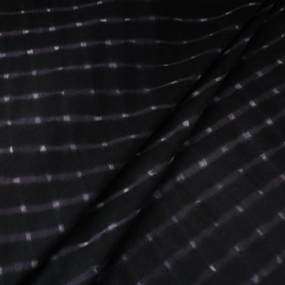 Black - Leheriya Tie-Dye Mothra Chanderi Silk Fabric 24