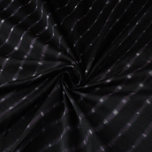 Black - Leheriya Tie-Dye Mothra Chanderi Silk Fabric 24