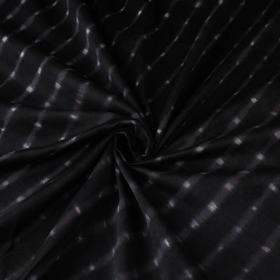 Black - Leheriya Tie-Dye Mothra Chanderi Silk Fabric 24