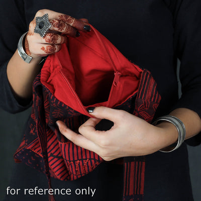 Blue - Hand Block Print Patchwork Cotton Sling Bag