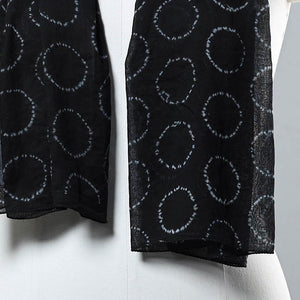 Black - Traditional Cotton Shibori Tie & Dye Stole 03