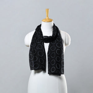 Black - Traditional Cotton Shibori Tie & Dye Stole 03