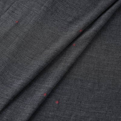 Black - Phulia Jamdani Handloom Cotton Fabric 01