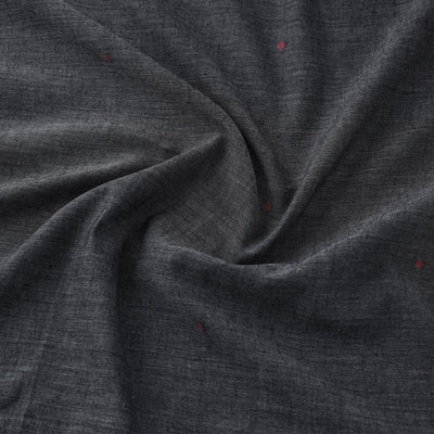Black - Phulia Jamdani Handloom Cotton Fabric 01