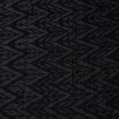 Black - Handloom Silk Pochampally Ikat Weave Fabric 20