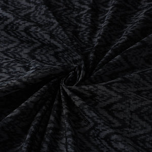 Black - Handloom Silk Pochampally Ikat Weave Fabric 20