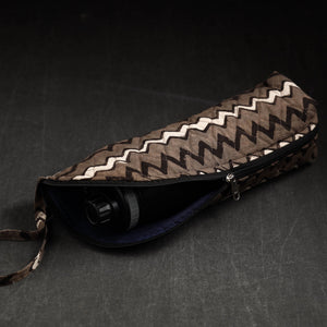 Brown - Pipad Block Printed Cotton 1L Water Bottle Cover