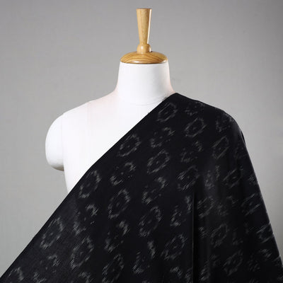 Black - Cotton Pochampally Ikat Fabric 04