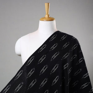 Black - Cotton Pochampally Ikat Weave Fabric 07