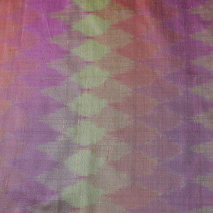 Multicolor - Pochampally Ikat Weave Handloom Pure Raw Silk Fabric 22