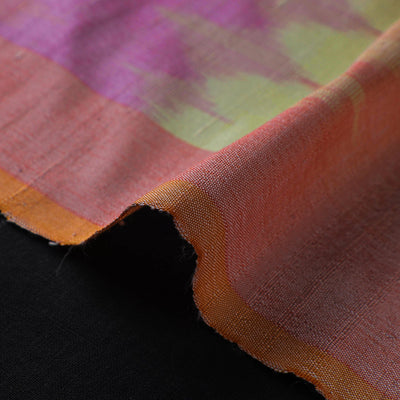 Multicolor - Pochampally Ikat Weave Handloom Pure Raw Silk Fabric 22