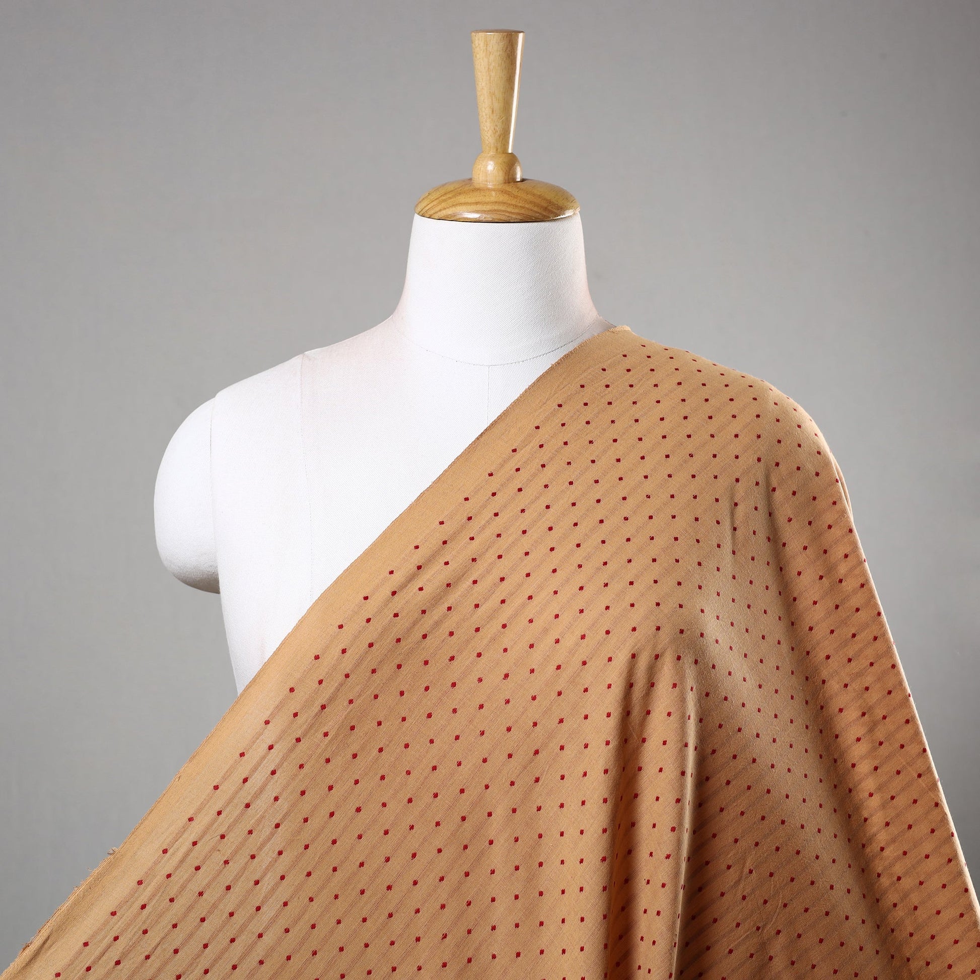 Brown - Jacquard Prewashed Cotton Fabric 05