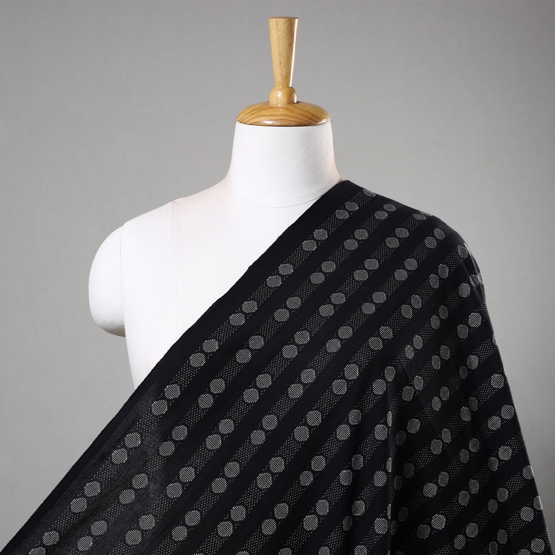 Black - Prewashed Cotton Jacquard Fabric 11