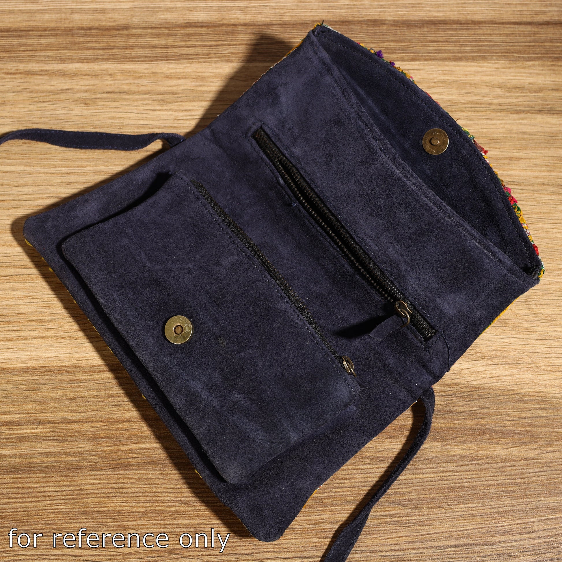 Blue - Banjara Vintage Embroidery Mirror & Coin Work Sling Bag