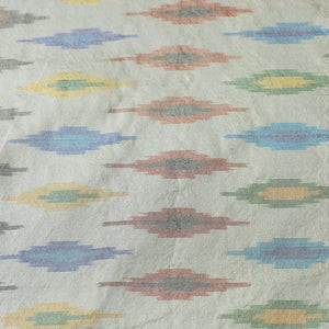 Beige - Handloom Raw Silk Pochampally Weave Ikat Fabric 48