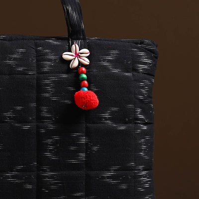 Black - Handcrafted Quilted Cotton Hand Bag 12