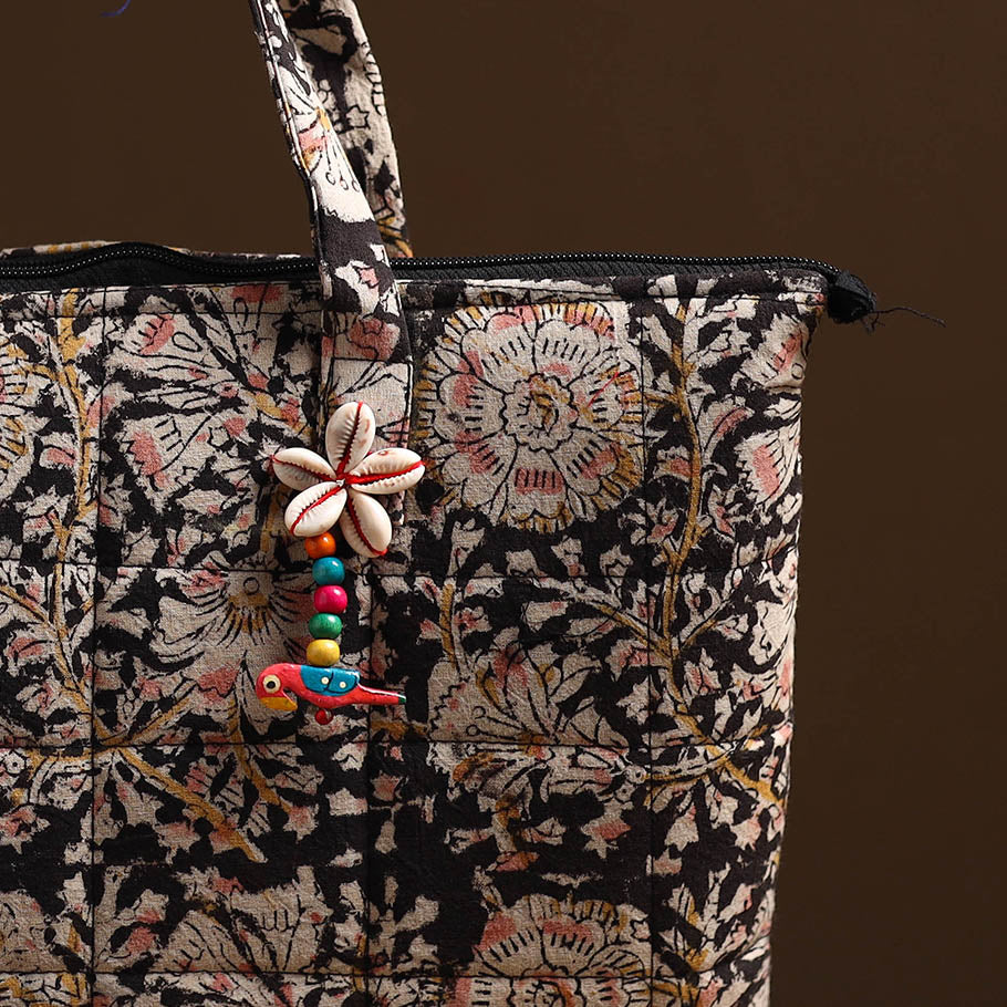 Black - Handcrafted Quilted Cotton Hand Bag 13