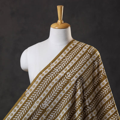 Brown - Pure Cotton Kutch Batik Print Fabric 63