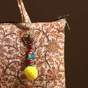 Beige - Handcrafted Quilted Cotton Hand Bag 18