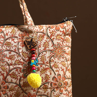 Beige - Handcrafted Quilted Cotton Hand Bag 18