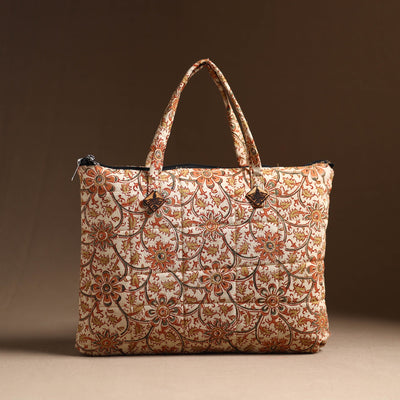 Beige - Handcrafted Quilted Cotton Hand Bag 18