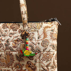 Beige - Handcrafted Quilted Cotton Hand Bag 22