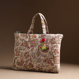 Beige - Handcrafted Quilted Cotton Hand Bag 24
