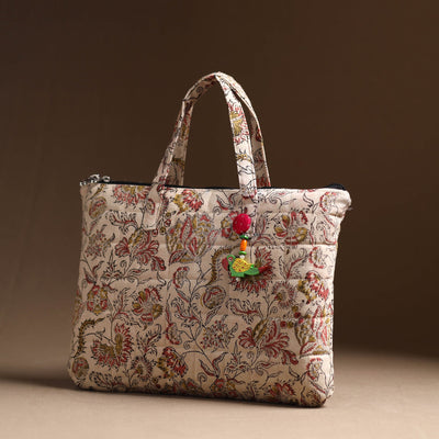 Beige - Handcrafted Quilted Cotton Hand Bag 24