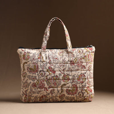 Beige - Handcrafted Quilted Cotton Hand Bag 24
