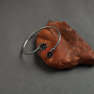 Antique Finish Oxidised White Metal Kada / Bracelet 10