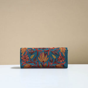 Blue - Kashmiri Crewel Hand Embroidery Velvet Clutch 45