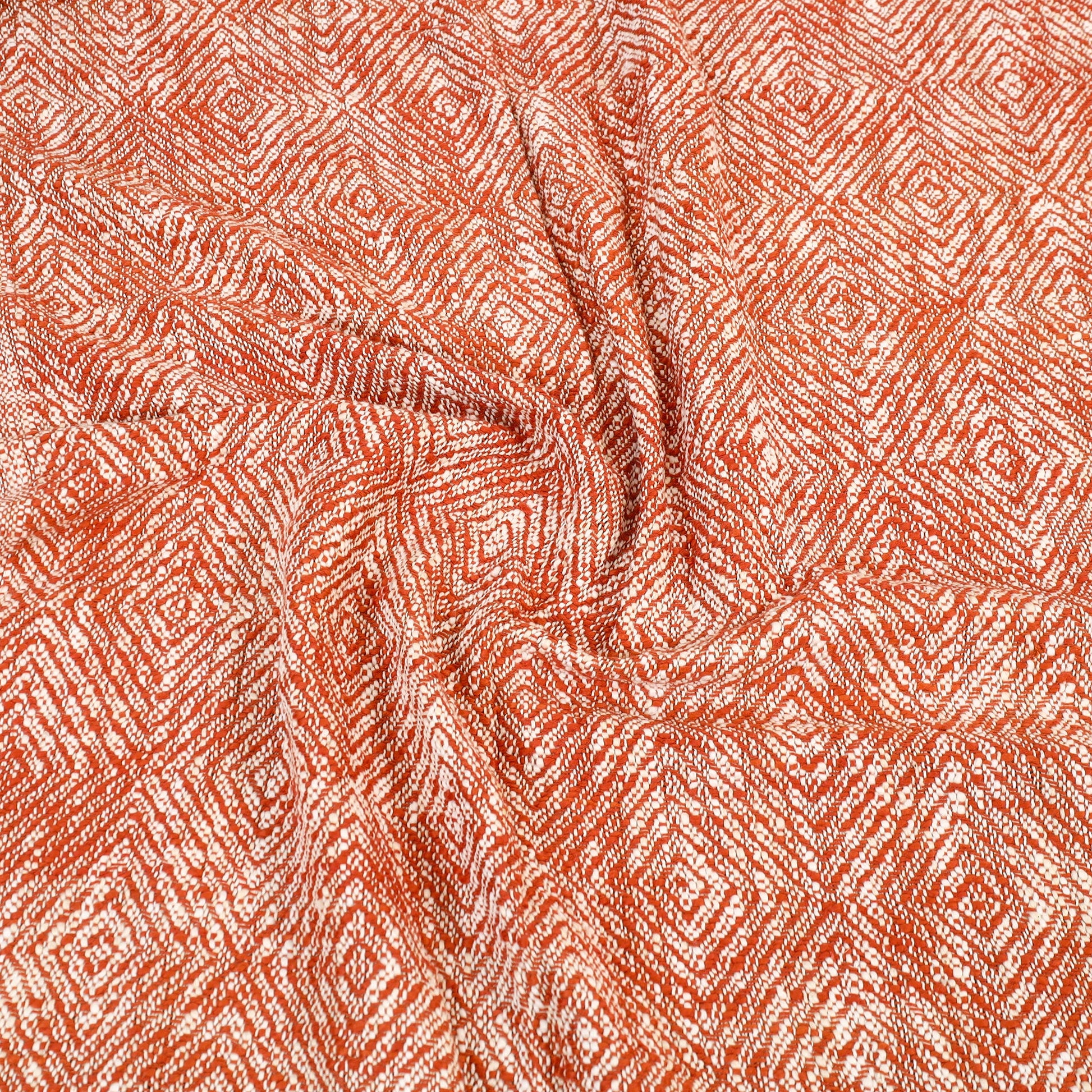 Brown - Pure Handloom Cotton Double Bed Cover from Bijnor 18