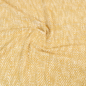 Beige - Pure Handloom Cotton Double Bed Cover from Bijnor 20