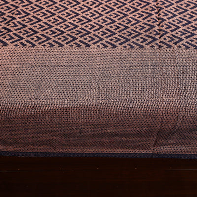 Brown - Pure Handloom Cotton Double Bed Cover from Bijnor 44