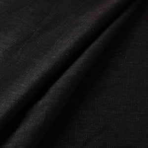 Black - 2/40 Twill Cotton Handspun Handloom Natural Dyed Plain Fabric 02