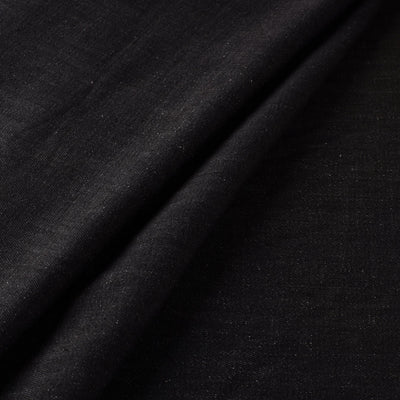 Black - 2/40 Twill Cotton Handspun Handloom Natural Dyed Plain Fabric 02