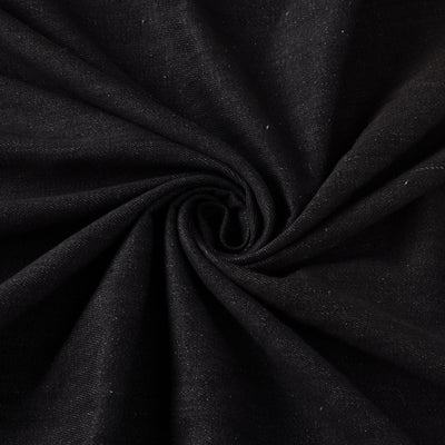 Black - 2/40 Twill Cotton Handspun Handloom Natural Dyed Plain Fabric 02