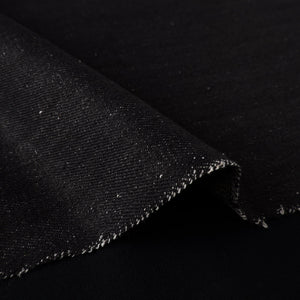 Black - 2/40 Twill Cotton Handspun Handloom Natural Dyed Plain Fabric 02