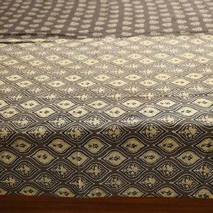 Brown - Ajrakh Block Printed Patchwork Cotton Double Bed Cover with Pillow Covers (108 x 90 In)