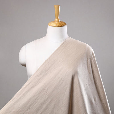 Beige - 2/40 Twill Cotton Handspun Handloom Natural Dyed Plain Fabric 06