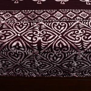 Brown - Cotton Double Hand Batik Print Bed Sheet Set 15