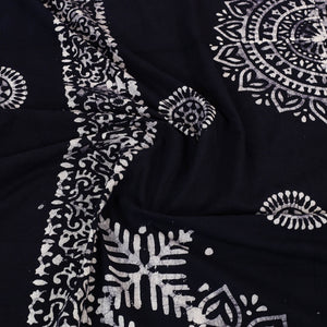 Blue - Cotton Double Hand Batik Print Bed Sheet Set 38