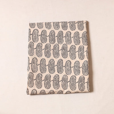 Beige - Bagh Block Printed Cotton Precut Fabric (1.7 Meter)