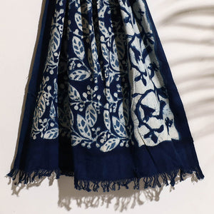 Blue - Bindaas Block Printed Handloom Cotton Towel