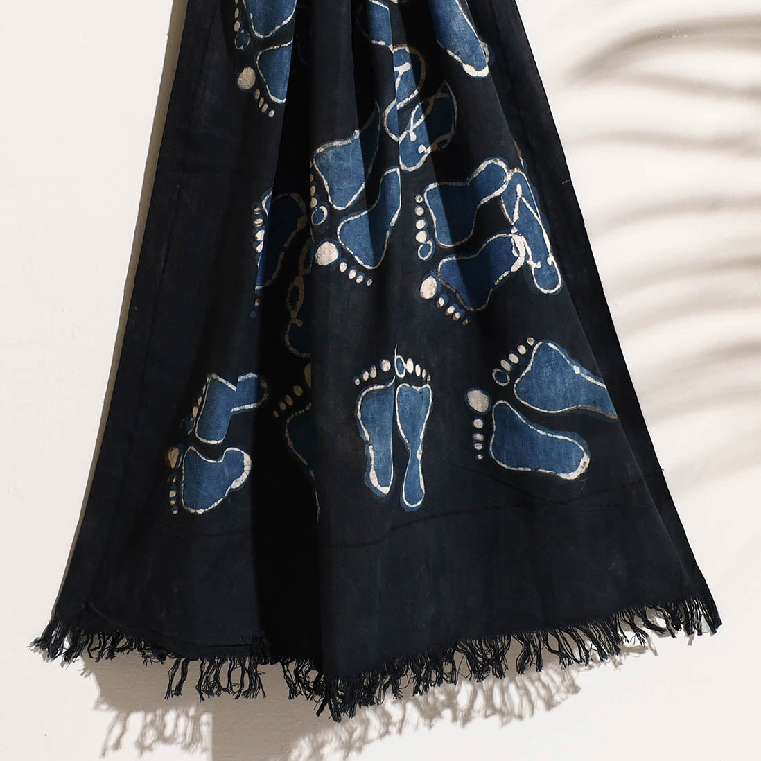 Black - Bindaas Block Printed Handloom Cotton Towel