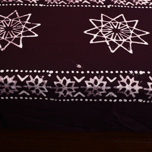 Brown - Cotton Double Hand Batik Print Bed Sheet Set 46