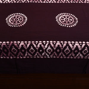 Brown - Cotton Double Hand Batik Print Bed Sheet Set 47