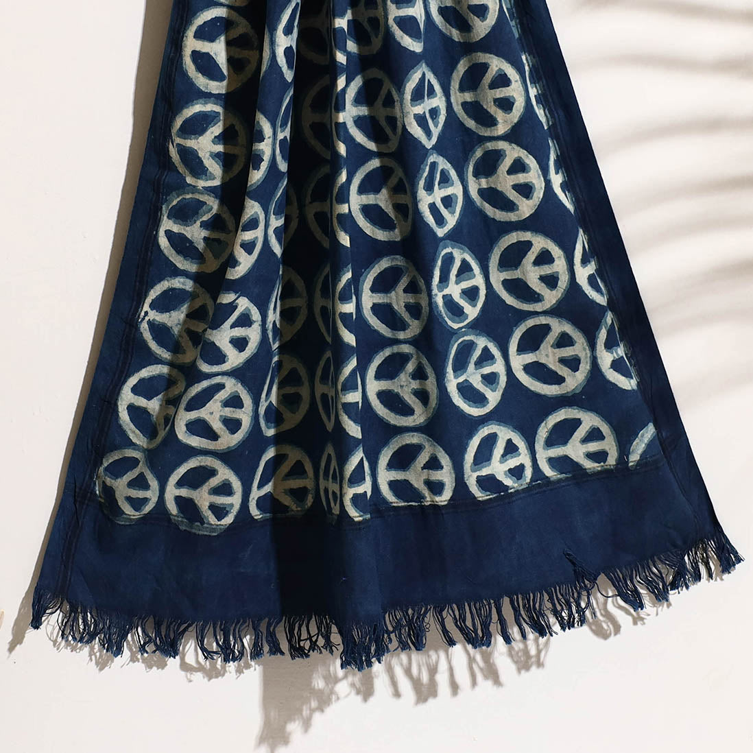 Blue - Bindaas Block Printed Handloom Cotton Towel